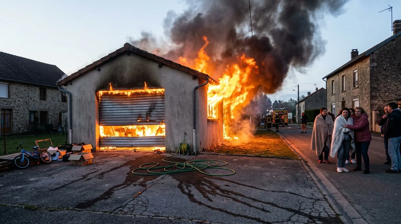 Garage automobile en feu à Ginasservis : 10 personnes relogées