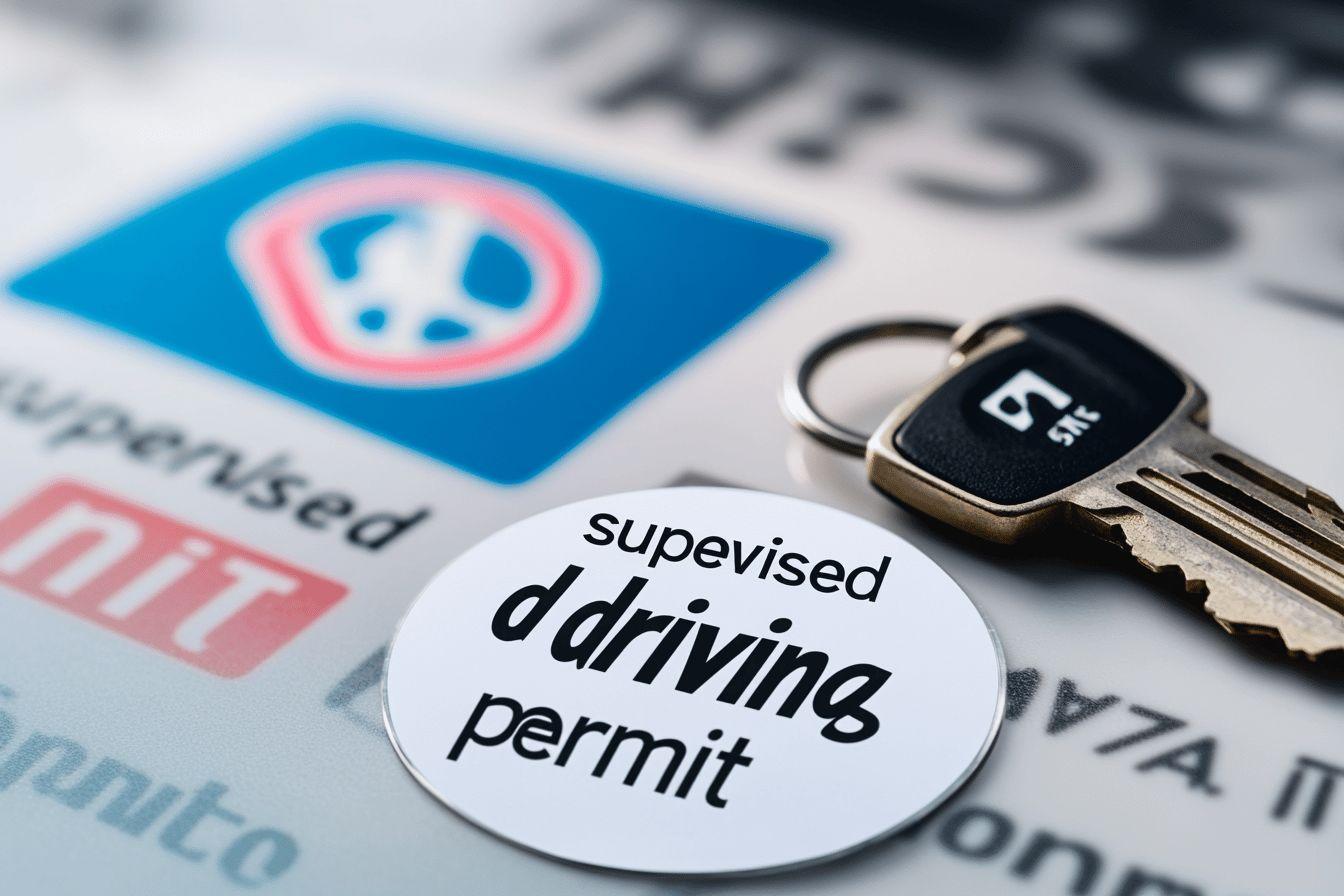 Disque conduite supervisée à imprimer : sticker adhésif officiel et documents obligatoires