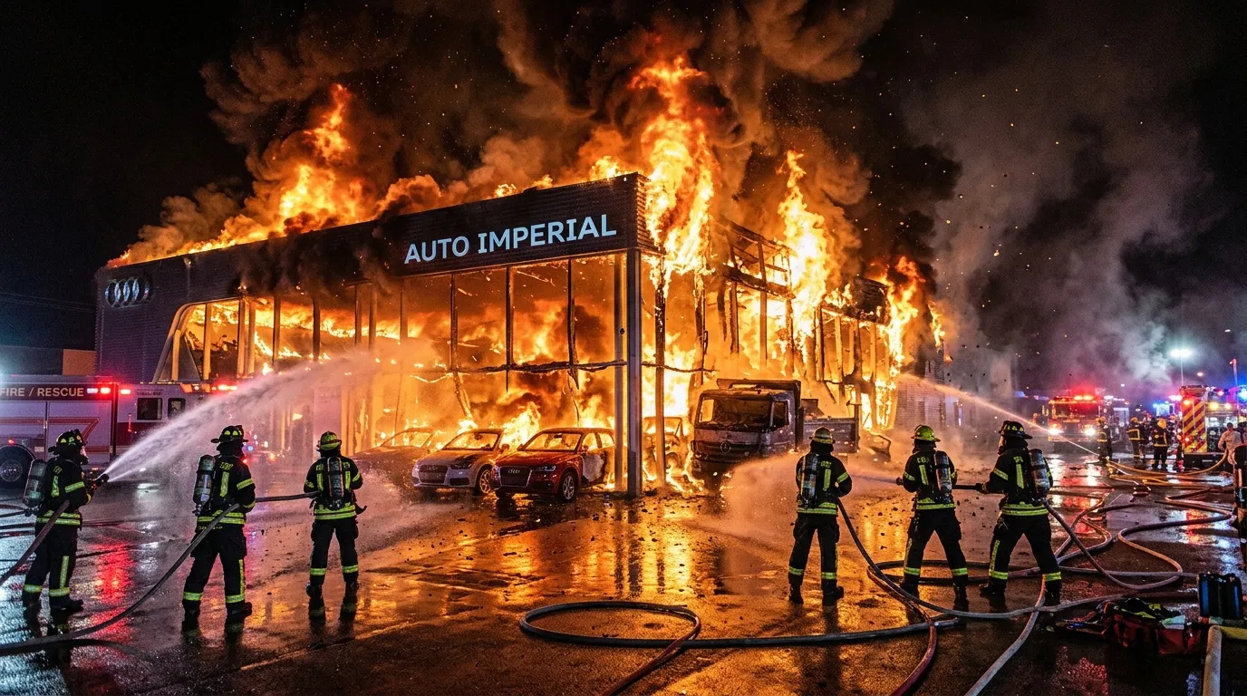 Incendie dans une concession automobile du Gard : le pire évité de justesse